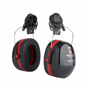 3M™ PELTOR™ Optime™ III Earmuffs, Black/Red, Helmet Mounted, H540P3E-413-SV